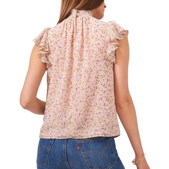 1.STATE FLORAL SMOCKED NECK TOP 🌸IN STORES🌸 - Picture 2 of 2